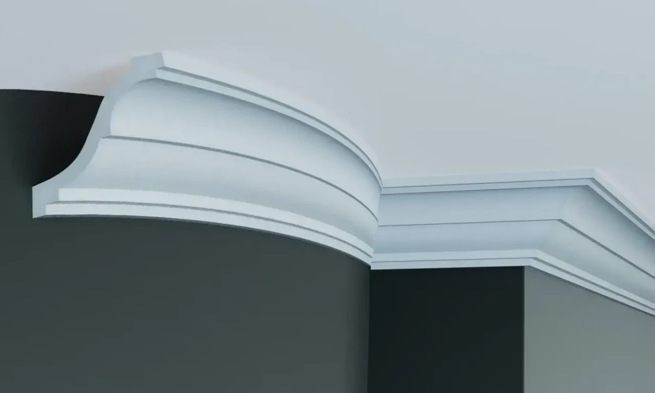 Стельовий гнучкий плінтус Gaudi P2076F (8х8,5)см, довжина 2м