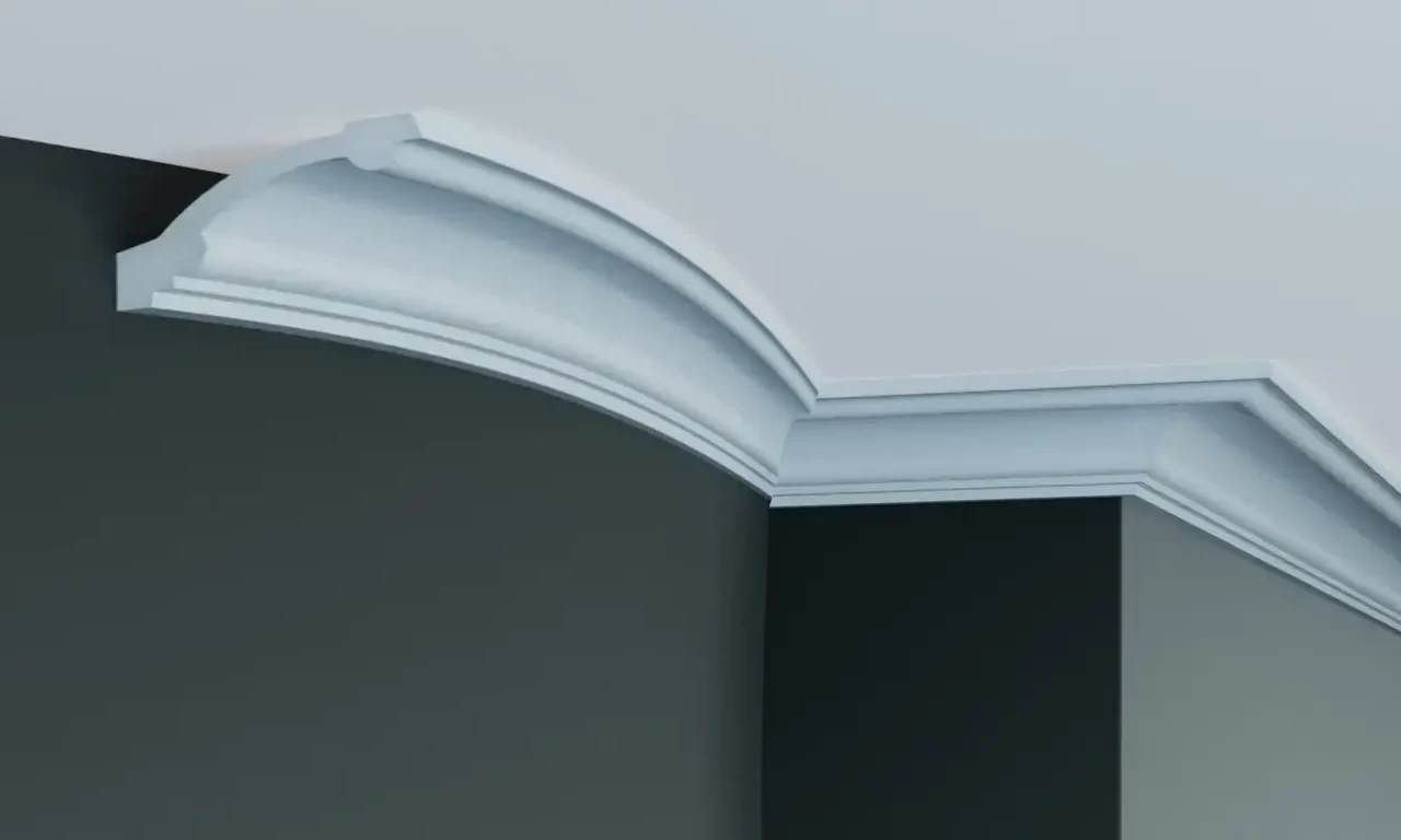 Стельовий гнучкий плінтус Gaudi P2057F (4,5х8,5)см, довжина 2м