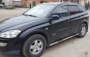 Пороги труби з проступями d60 2шт нерж Ssangyong Actyon sports 2006-2014+