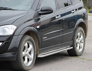 Пороги майданчик Premium 2 шт. неірж SsangYong Action sports 2006-2014-