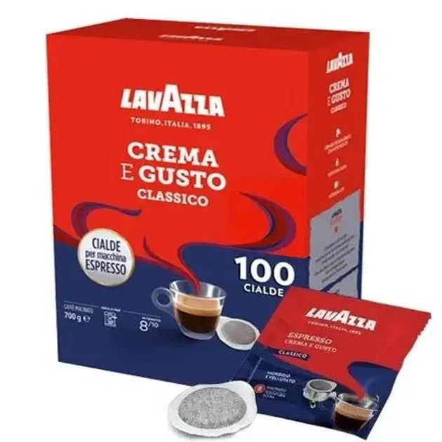 Кава у чалдах/монодозах Lavazza Crema e Gusto Classico 100 шт. E.S.E. (44 мм)