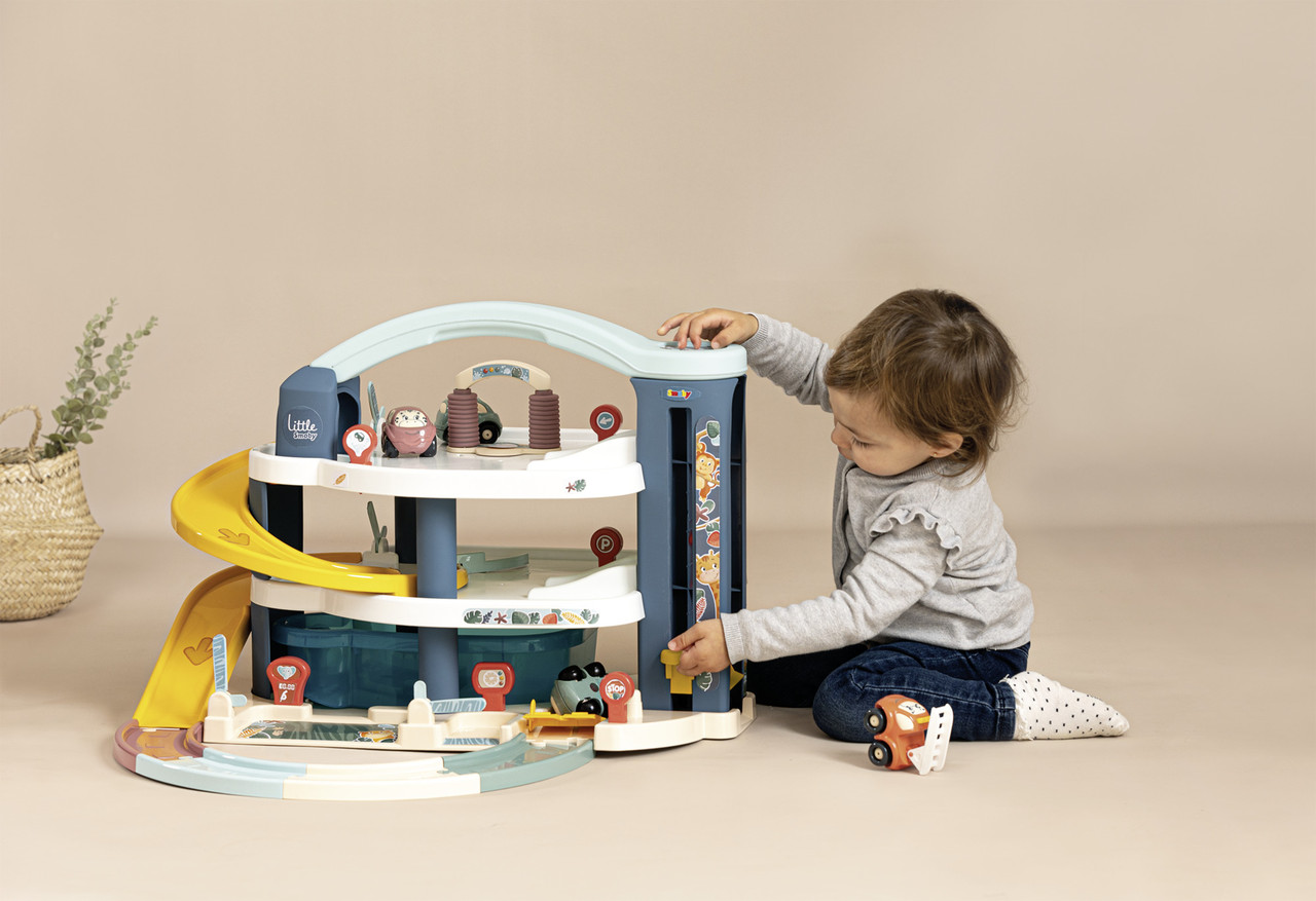 Уцінка! Ігровий набiр Smoby Little "Великий гараж" 3 поверхи, з машин., та гелікоп. (7600140203)
