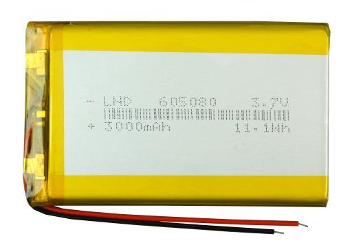 Акумулятор 3000mAh 3.7 v 605080 літій-іонний для планшетів та електронних книг