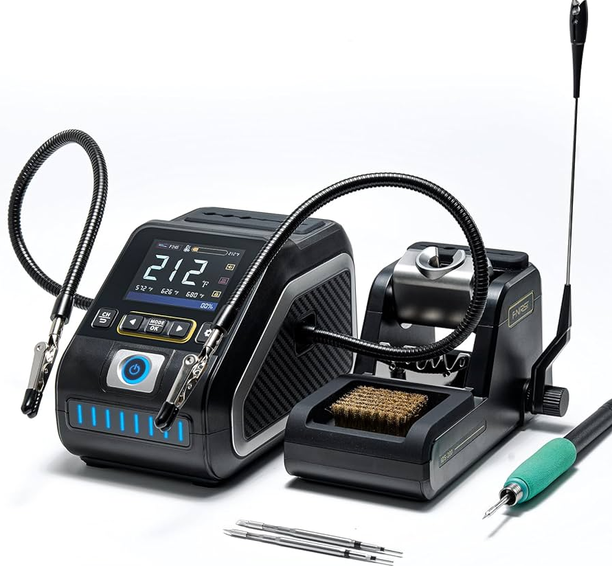 Паяльна станція Fnirsi DWS-200, комплектація T210 з 3 жалами, підставкою та тримачем