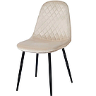 М'який стілець велюр для туалетного столика у кімнату з високою спинкою, м'які стільці для кухні вітальні, фото 3