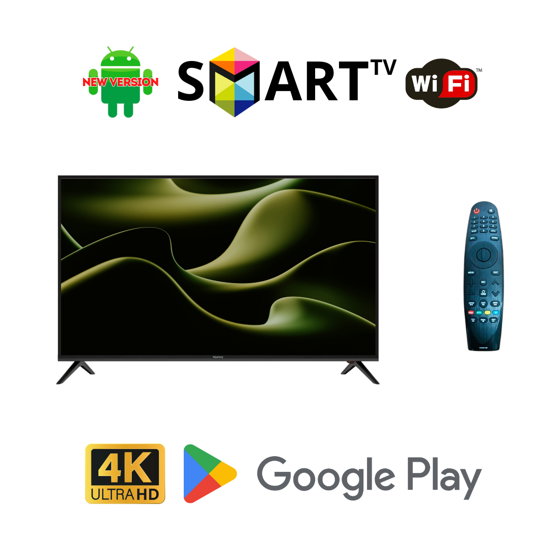 Телевізор Mystery 24" I Андроїд 13.0 Smart TV T2 FullHD USB (1980x1080) блютуз