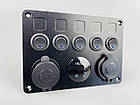 5-кнопкової панелі з двома USB-портами, цифровим вольтметром і розеткою прикурювача, фото 8