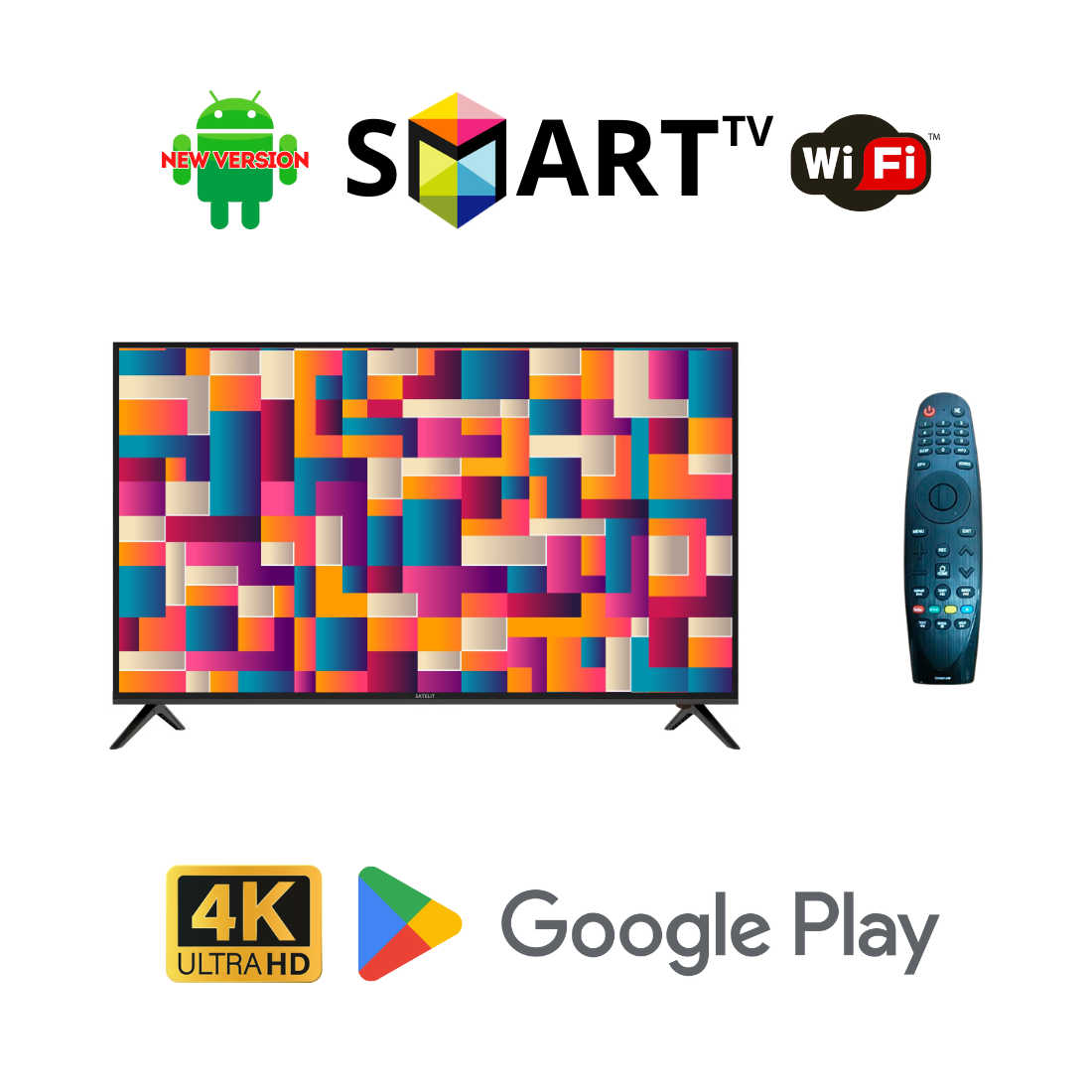 Телевізор Satelit 24" I Android 13.0 Smart DVB/T2/FullHD/USB/ (1980x1080) блютуз
