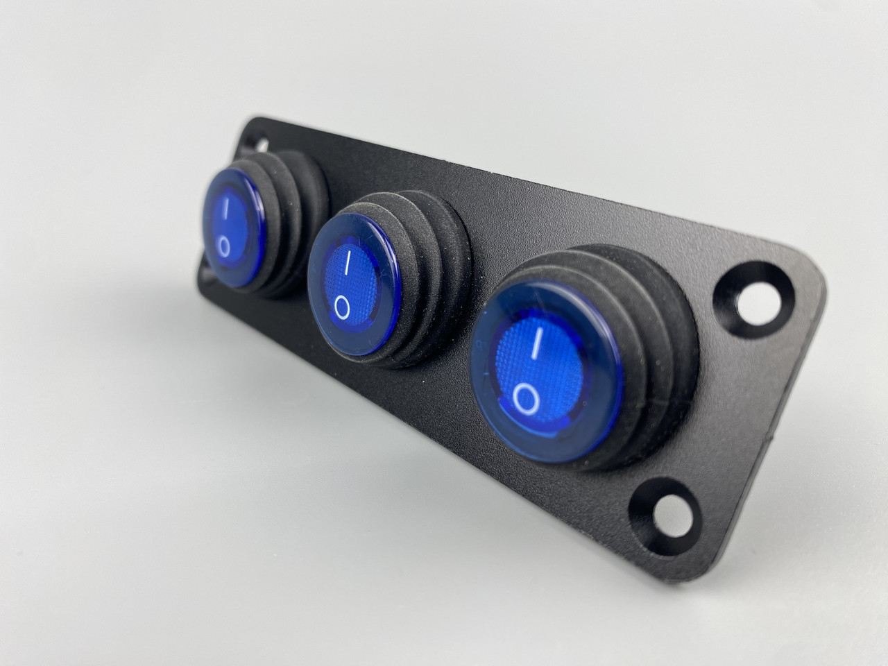 Тумблер 3-клавішний 12 В 20 А, світлодіодний вимикач, фото 1