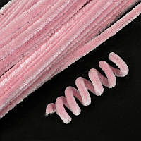 Синельний дріт пухнастий 30 см. Колір - світло рожевий, за 1 шт