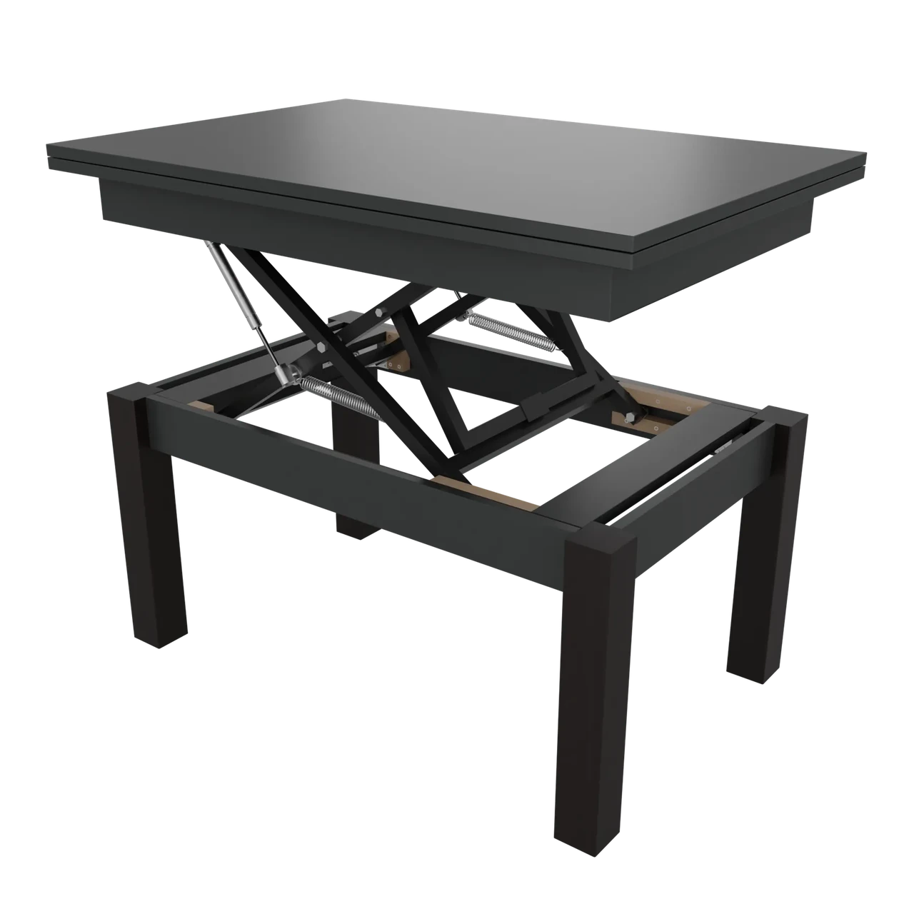 Стіл-трансформер Батерфляй Neman, колір антрацит + ніжки  венге