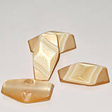 Гудзик овально-фігурний помаранчево-жовтий 13/26мм, фото 3