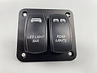 Блок перемикачів на 2 клавіші з підсвіткою, фото 2