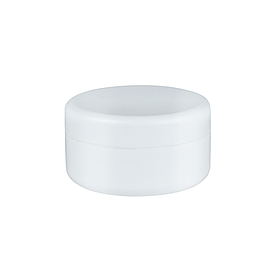 Біла глянсова банка 300 мл для косметичних засобів, порошків, кремів (банка+кришка+вкладиш)
