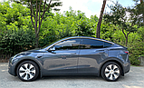 Дефлектори вікон, вітровики хромовані Tesla Model Y 2020- (Autoclover/ Южная Корея), фото 3