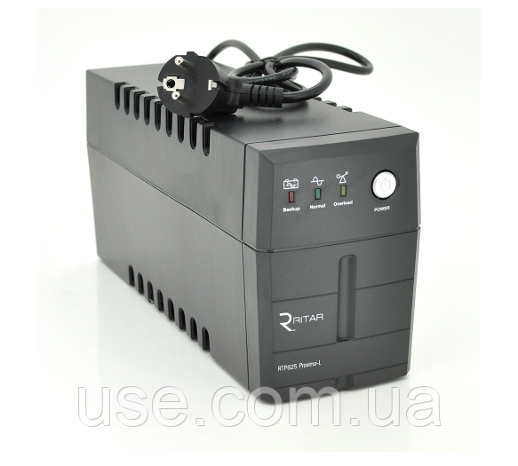ДБЖ резервне живлення 375W, 625VA, AVR, 2 розетки, з АКБ 12V, 7Ah, ДБЖ для роутера, газового котла