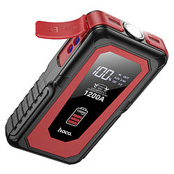 Пускозарядний пристрій для авто 10000mAh Бустер із ліхтариком, повербанк HOCO QS3 для запуску авто Чорний