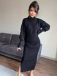 Теплий костюм міді спідниця з резинкою і светр із коміром стійкою (р. 42-46) 9103788, фото 4