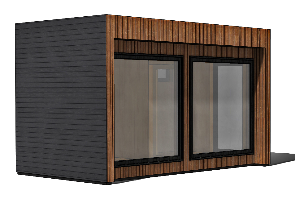 Модульна сауна Thermowood CUBEх2 Подвійний Куб 4,64х2,56м від виробника Thermowood Production