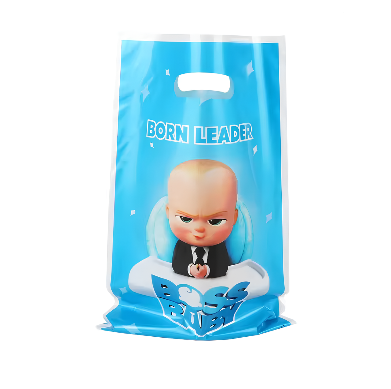 Подарункові пакети Бос-молокосос 16х25см 10шт | Синій