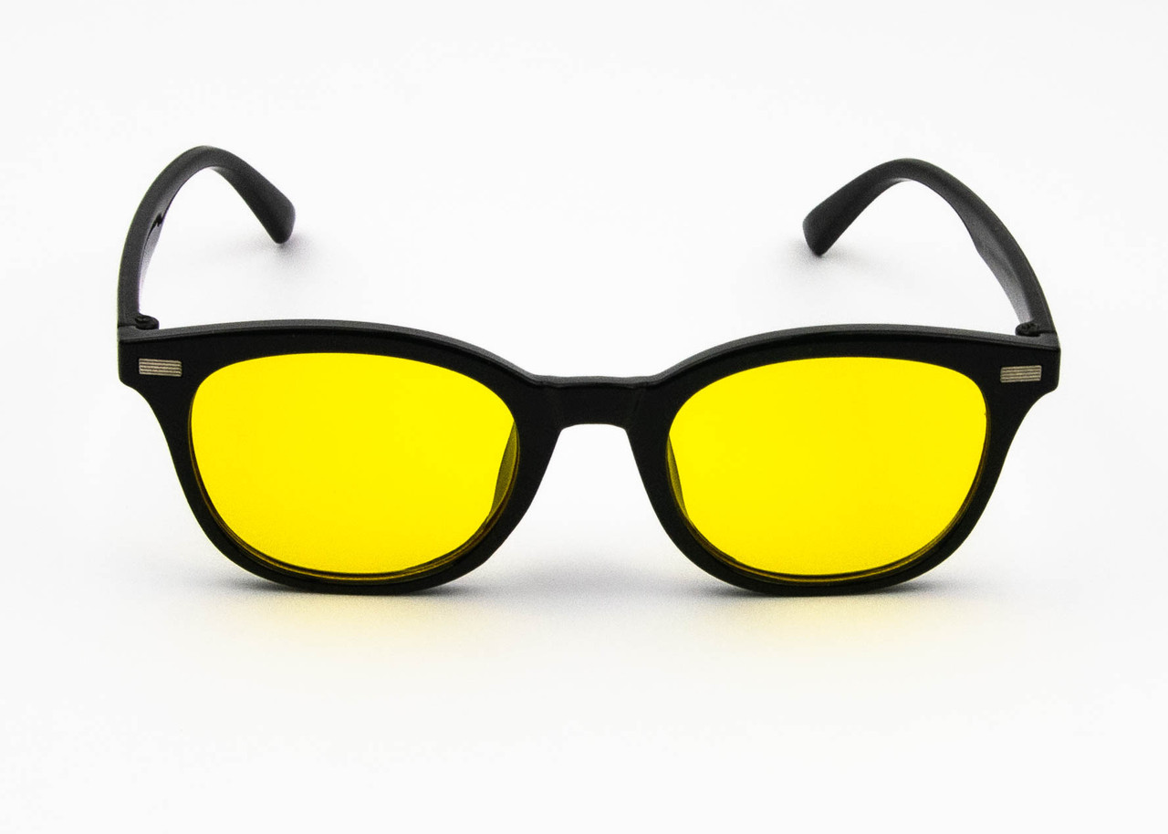 Дитячі модні сонцезахисні окуляри UV400 (арт. 1813) жовті лінзи
