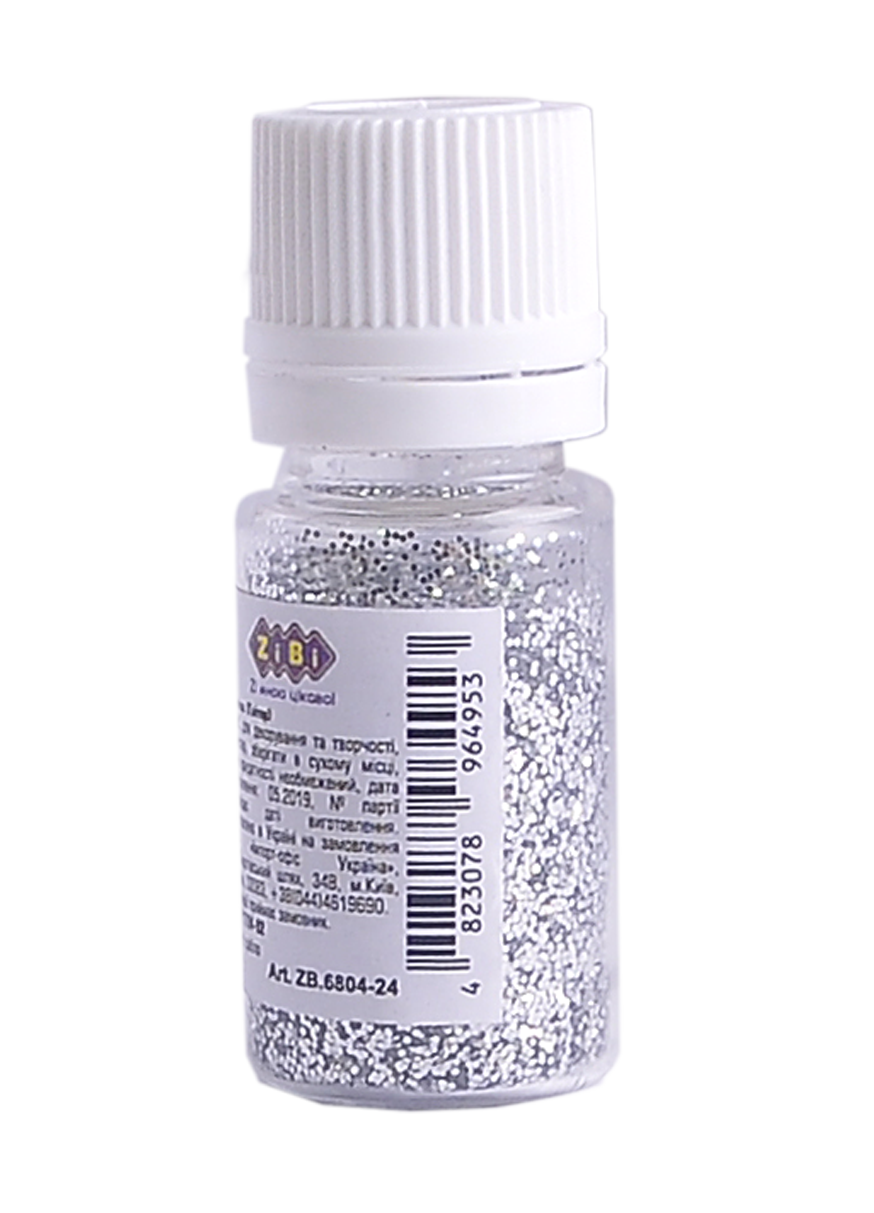 Блискітки (Гліттер, Срібло, 7г.) Kids line ZB.6804-24