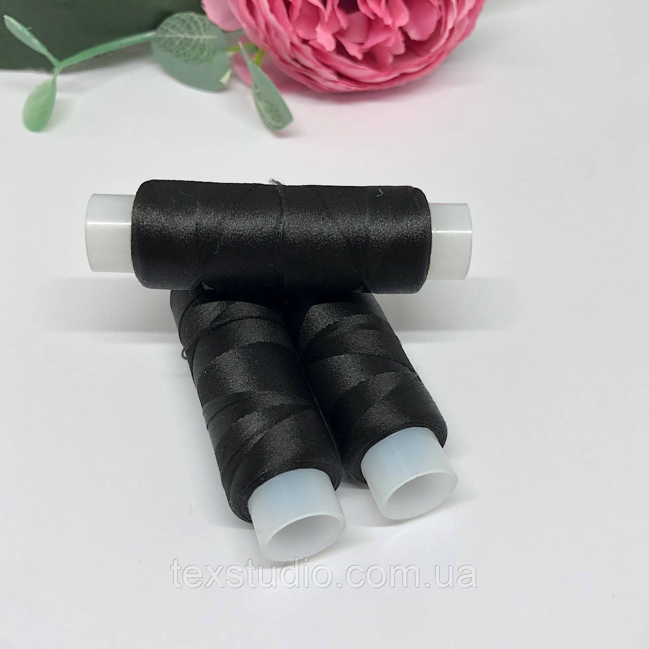 Нитка чорна STRETCH 160 200 м. col ЧОРНИЙ, фото 1