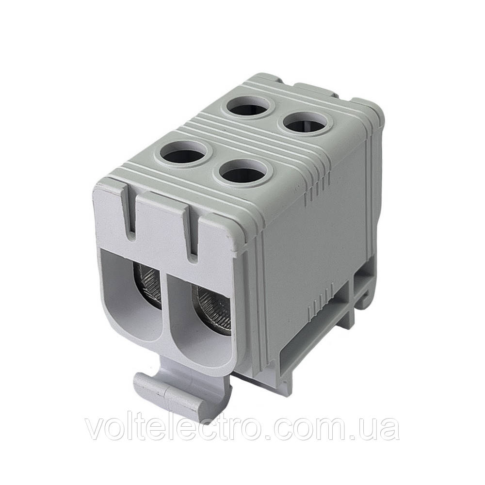 Клемник на DIN-рейку Al 6-50/Cu 4 2.5-50 мм² сірий Промфактор, фото 1