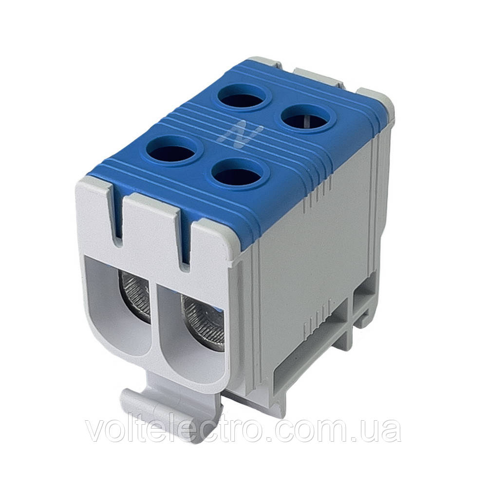 Клемник на DIN-рейку Al 6-50/Cu 4 2.5-50 мм² синій Промфактор, фото 1