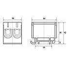 Клемник на DIN-рейку Al 6-50/Cu 4 2.5-50 мм² жовто-зелений Промфактор, фото 2