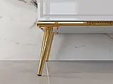 Комплект меблів у вітальню Goldin (білий глянець/золотий), фото 3