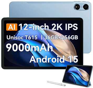 Планшет Blackview OSCAL PAD 100 Blue 12/256GB 4G 9000mAh 12 дюймів Android 15 + чохол, скло, стілус