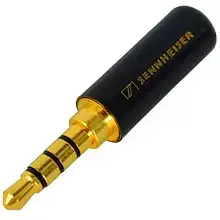 Штекер 3.5 мм 4C Sennheiser, металевий корпус, чорний 1уп-10 шт.