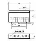Клема кінцева ізольована 6x9мм 7 отв сіра Промфактор, фото 2