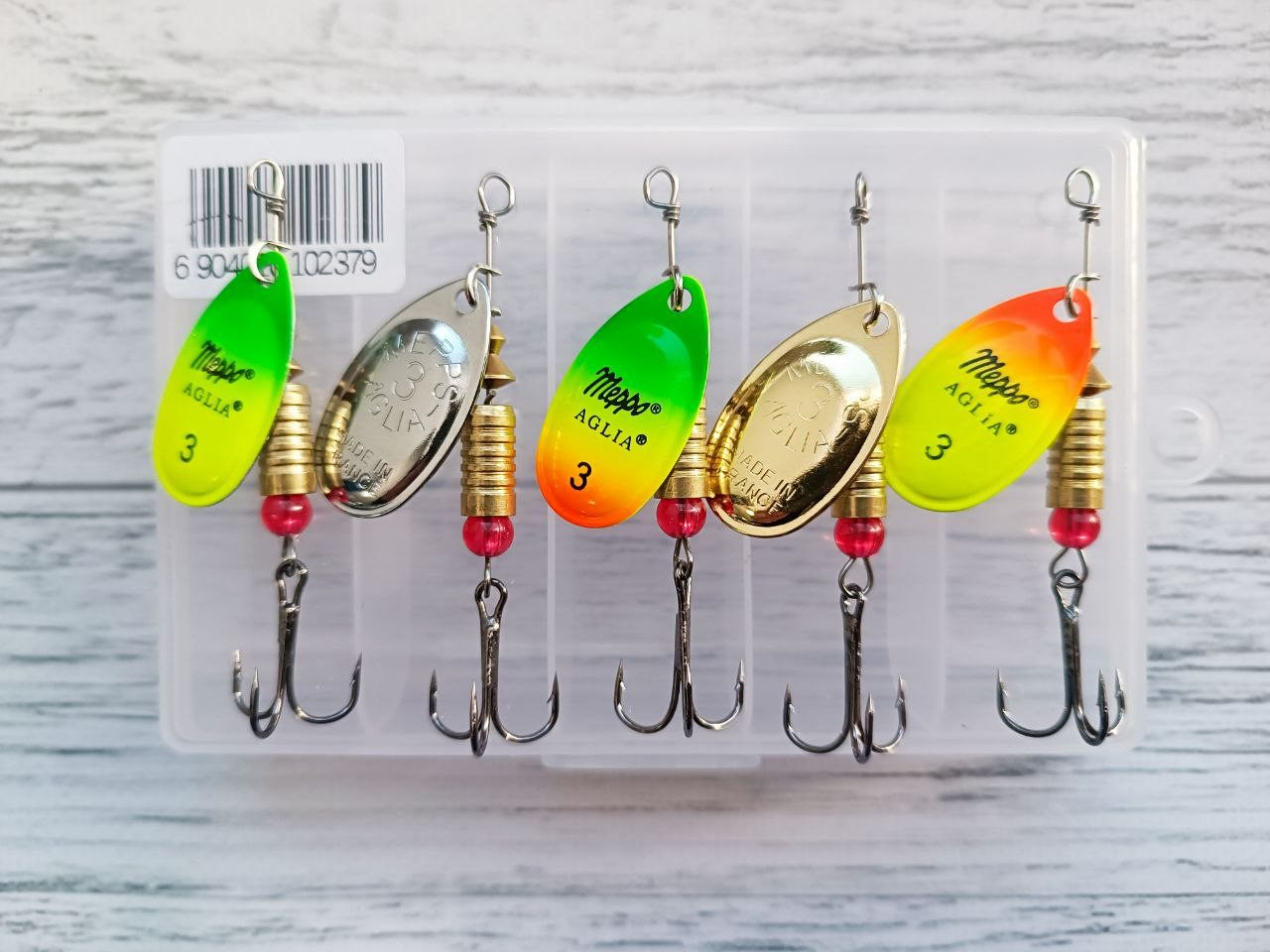 Набір Блешня Mepps Aglia №3 (6.5г) 5шт набір в коробці