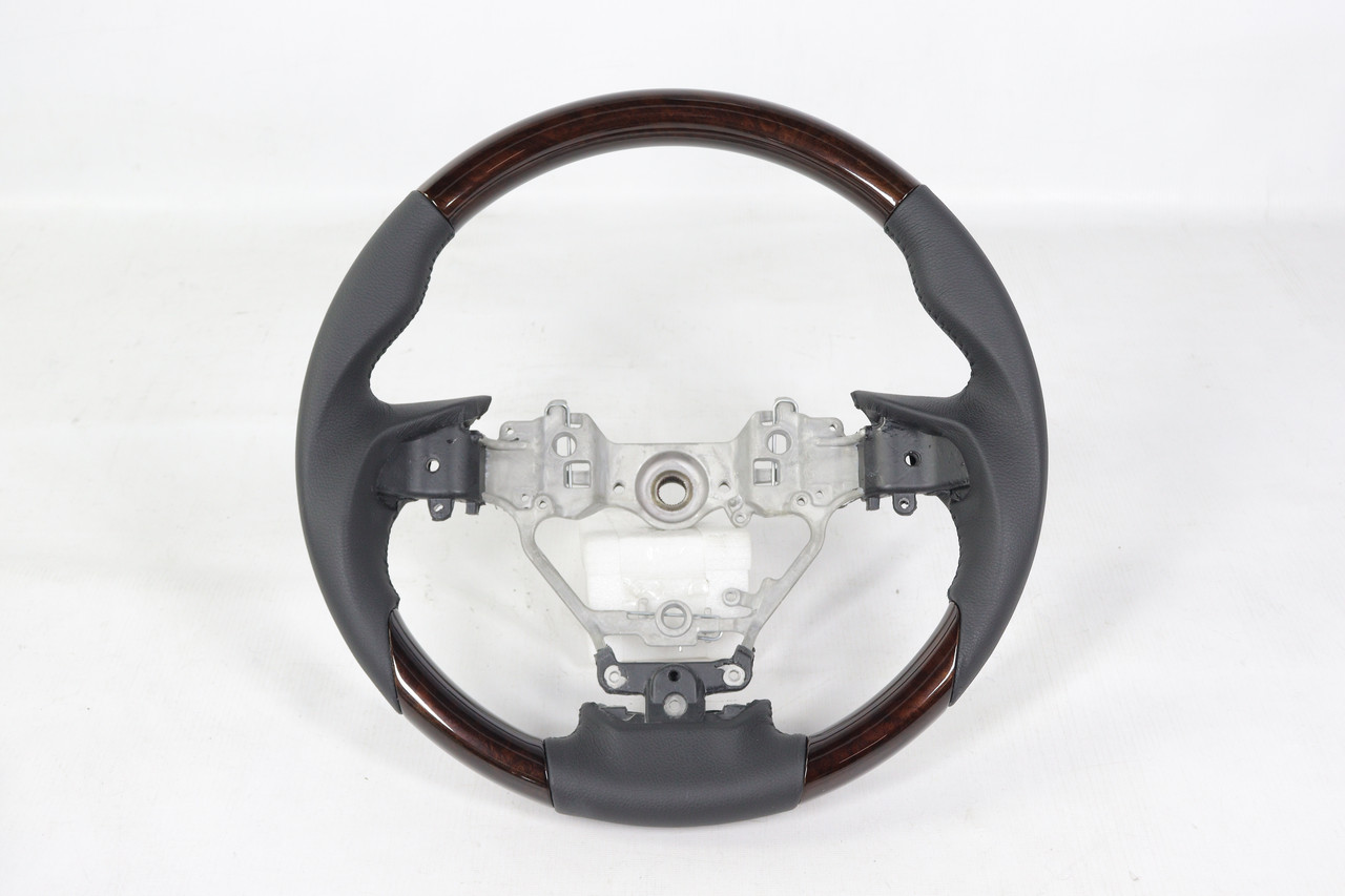 Кермо з дерев'яними вставками (чорна шкіра, темне дерево) на Lexus RX 2015+, фото 1