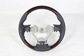 Кермо з дерев'яними вставками (чорна шкіра, темне дерево) на Lexus RX 2015+