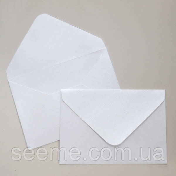 Конверт 162x113 мм, колір білий, КОМПЛЕКТ 10 шт.