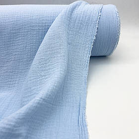 Муслін жатий 2-х "Світло-блакитний" 160 см