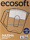 Великий Фільтр-глечик з 4 шт. картриджів Ecosoft Maxima Сапфір (5 літрів загальний об'єм) FMVMAXIMADBECO, фото 9