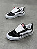 Чоловічі жіночі кеди Vans Knu Skool Black White Ванс Кну дуті чорно-білі, фото 4