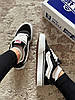 Чоловічі жіночі кеди Vans Knu Skool Black White Ванс Кну дуті чорно-білі, фото 5