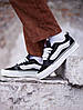 Чоловічі жіночі кеди Vans Knu Skool Black White Ванс Кну дуті чорно-білі, фото 9