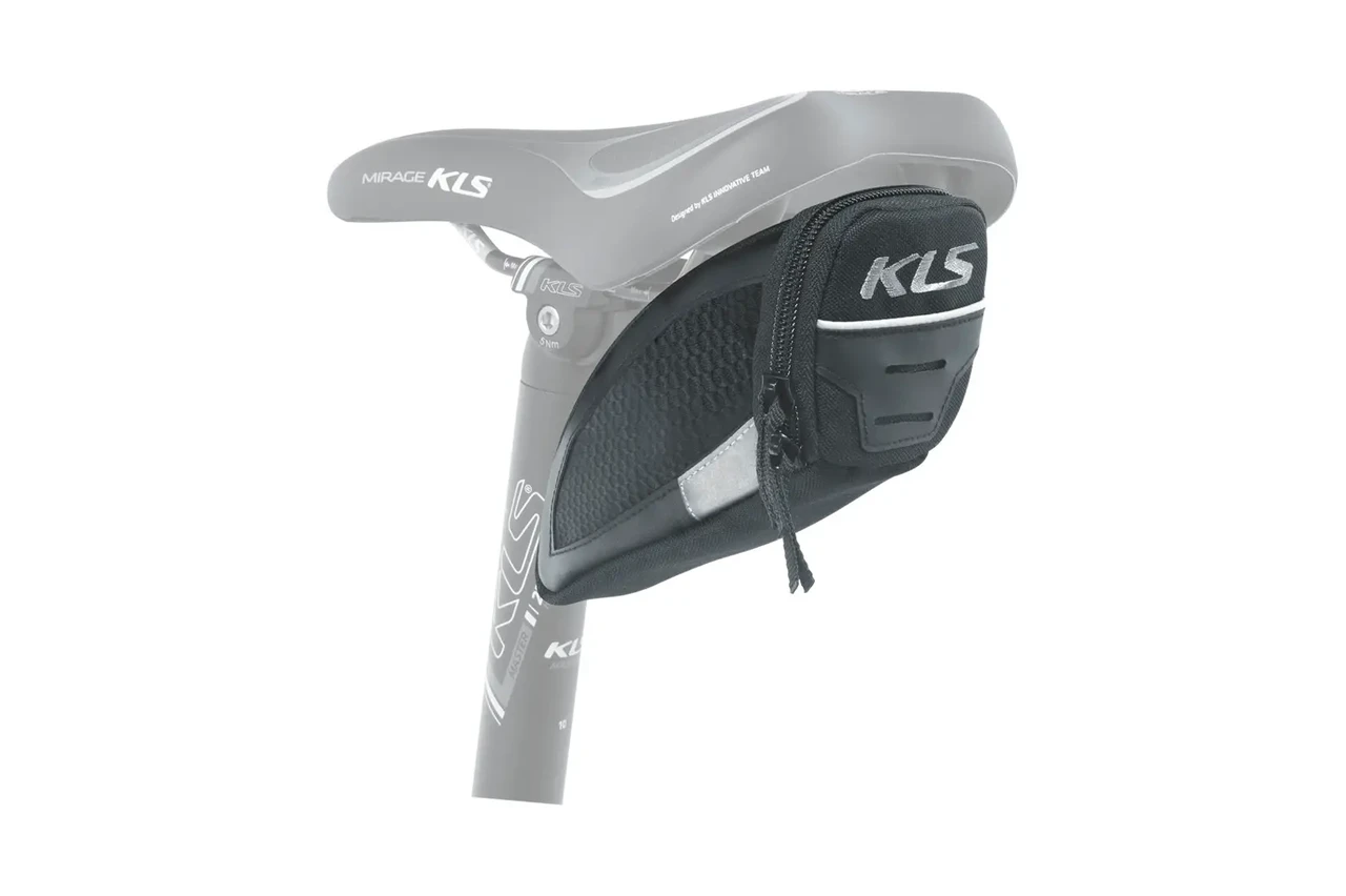 Cумка для велосипеда велосумка на підсідельну трубу KLS Challanger T-system M (0,5 л) чорний, фото 1