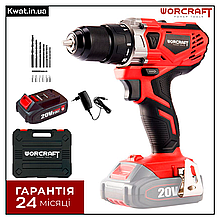 Шуруповерт акумуляторний Worcraft CD-S20LiWB Дві швидкості АКБ 20 В 2.0 А год Кейс ЗП