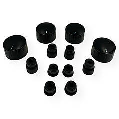 Набір ручок для варильної поверхні та плити універсальні (чорні)