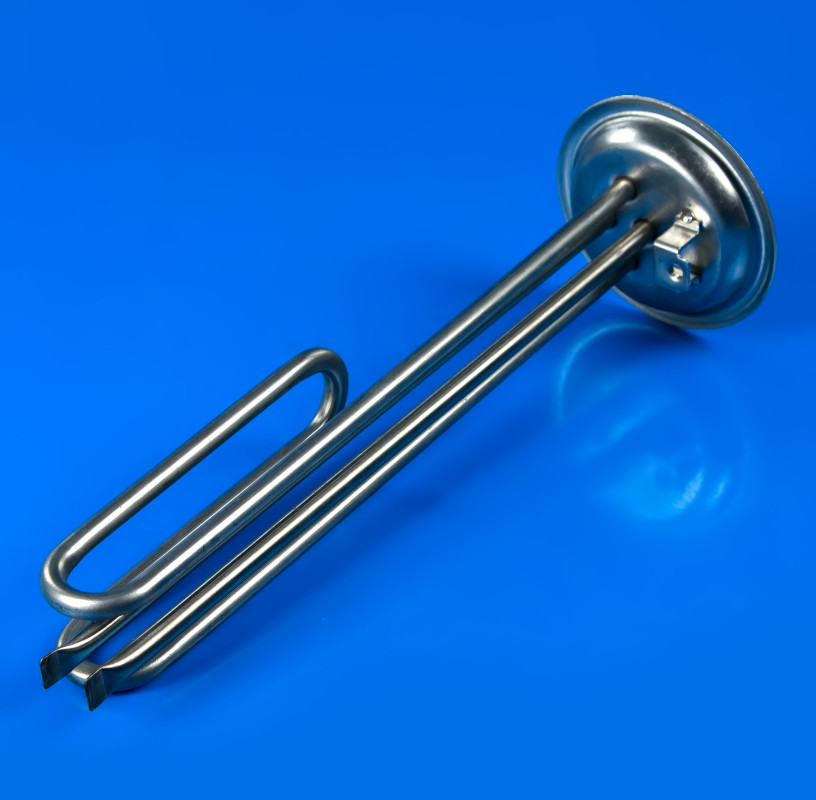 ТЕН для бойлера 1,5 кВт, неірж. з трубками під 2 термостати, загнутий (54)