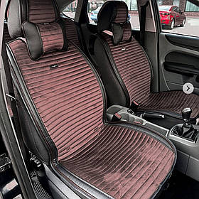 Повний комплект накидок ELEGANT, шоколадний/чорний