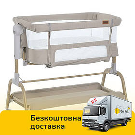 Приставне ліжечко для новонароджених з функцією заколисування EL CAMINO INTENSE ME 1180-W Gray Сірий