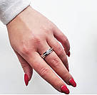 Каблучка зі срібла з золотом і сердечком Infinity, фото 4